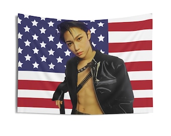 【希少品】FELIX (フェリックス) タペストリー Stray Kids フィリックス 腹筋旗バナー、フィリックス アメリカ国旗