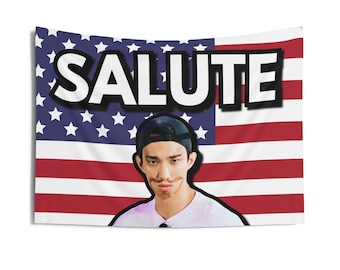Svt DK Salute Meme America Flag, Seventeen Members Kpop Flag, Svt