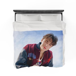 SVT Vernon Photo 2023 Blanket, Seventeen Vernon Kpop Merch, Gift for Seventeen Vernon Fan Carats, Kpop Fan Gift Ideas