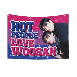 Ateez Woosan Bisexual Hot Girls Banner, Ateez San WooYoung Kpop Flagge, Ateez Tour 2025 Merch, Geschenkideen Atiny, Geburtstagsgeschenk & Konzert Merch