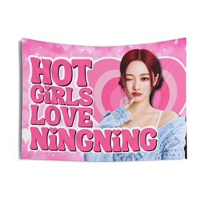Aespa Ningning Hot Girls Concert Banner, Armageddon Aespa Kpop Flag, Supernova Aespa Merch, Gift Ideas for MY, Birthday Gift & Concert Merch