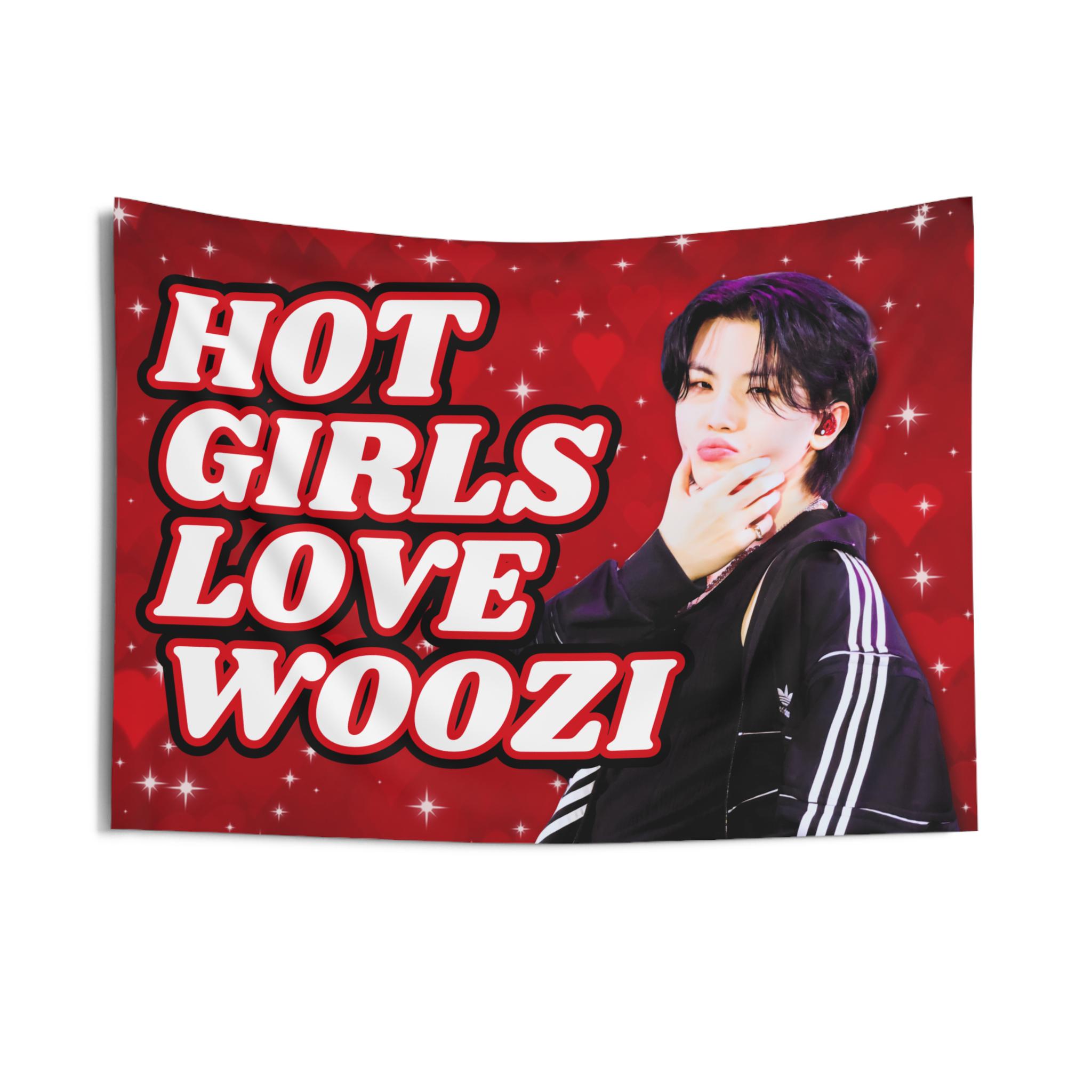 Svt Woozi Tracksuit Pout Hot Girls Concert Flag Banner: Seventeen