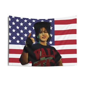 SKZ Changbin America Flag Banner, Stray Kids Changbin Topline Kpop Flag Tapestry, SKZ Changbin Kpop Merch Decor, Gift Ideas for Stays Fan