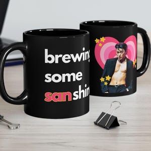 Ateez San Abs Black Mug, Ateez Members Y2k Kpop Mug, Ateez 2025 Tour Merch, Gift Ideas for Atiny, Birthday Gift & Fan Merch