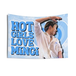 Ateez Mingi Waterbomb Hot Girls Banner, Ateez Members Kpop Flag, Ateez Tour 2025 Merch, Gift Ideas for Atiny, Birthday Gift & Concert Merch