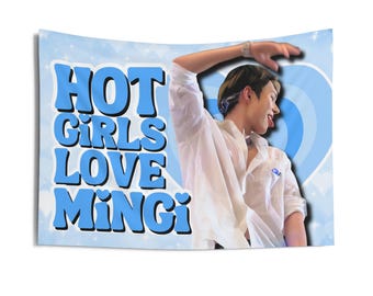Ateez Mingi Waterbomb Hot Girls-banner, Ateez-leden Kpop-vlag, Ateez Tour 2025-merchandise, cadeau-ideeën voor Atiny, verjaardagscadeau en concertmerchandise
