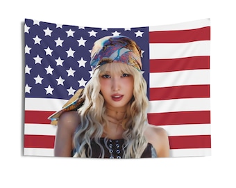 TWICE THIS IS FOR アメリカ盤 サイン モモ MOMO US限定 Twice Momo Cowgirl American Flag Tapestry: Kpop Concert Banner - Etsy