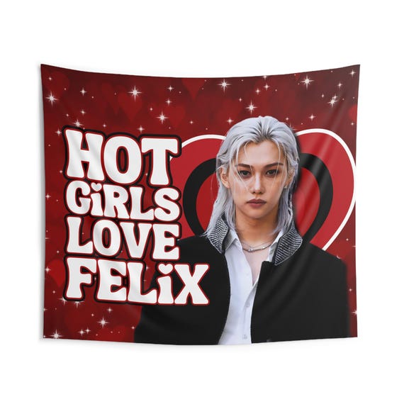 Skz Felix Platinum Hot Girls Banner, Stray Kids Members Kpop Flag