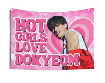 Svt DK Dokyeom Hot Girls Concert Banner, Seventeen Members Kpop Flag, Svt Album Merch, Gift Ideas for Carats, Birthday Gift & Concert Merch