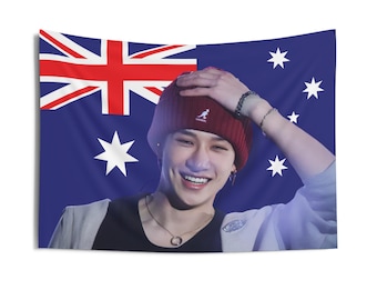 Stray Kids Bang Chan Photoshoot Flag Banner, Bang Chan Australian