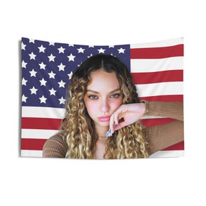 Kpop Daniela America Flag Banner, Kpop Daniela Kpop Flag, Kpop Daniela Tour 2025 Merch, Gift Ideas Kpop Fans, Birthday Gift & Concert Merch