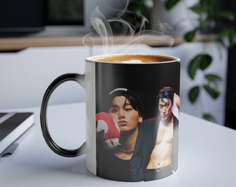 Ateez San Abs Color Morphing Mug, Ateez Members Kpop Mug, Ateez World Tour 2025 Merch, Gift Ideas for Atiny, Birthday Gift & Fan Merch 11oz