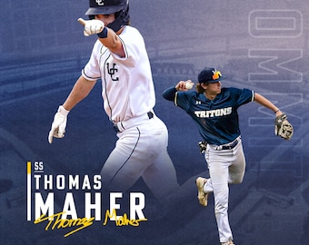 Commitment Edits | College Commitment Graphics | Sports Flyer - Any Sport, Any Level | Style #5 - NO JERSEY SWAP