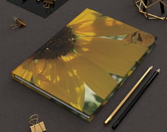 Sunflower Hardcover Journal: Nature-Inspired Writing, 150 Lined Pages