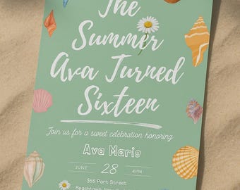 The Summer I Turned Pretty Birthday Invitation