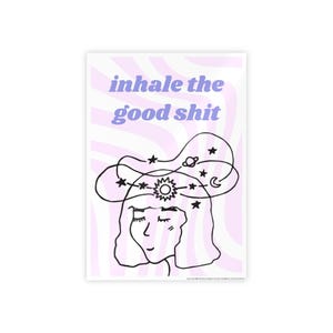 Póster, póster de diseño moderno 'Inhale the Good Sh!t', arte de pared, decoración del hogar, impresión de cita inspiradora, arte de vibraciones positivas