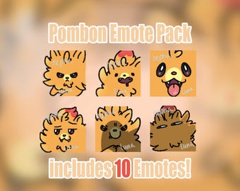 Pokemon Pombon Emote Pack for Twitch, Discord, Youtube