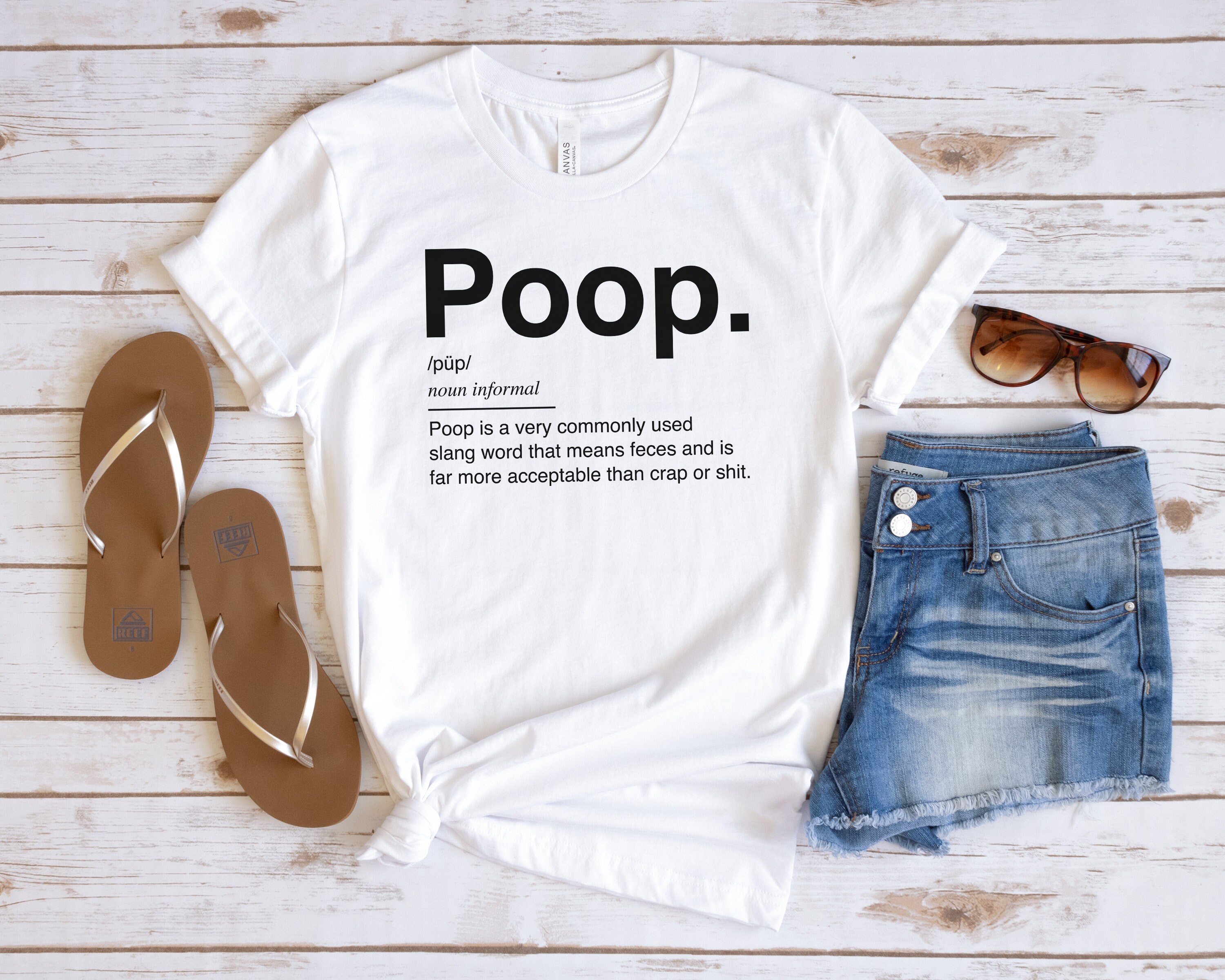 Poop, Poop Definition, Sarcastic Tshirt, Trendy Graphic Tee, Womens