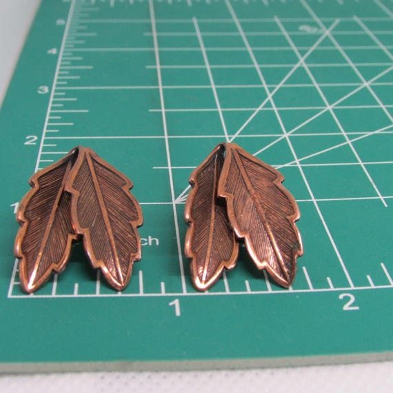 Vintage Boho  Rustic Look Solid Copper Cuff Brace… - image 12