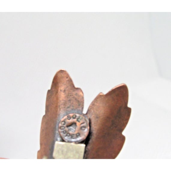 Vintage Boho  Rustic Look Solid Copper Cuff Brace… - image 7