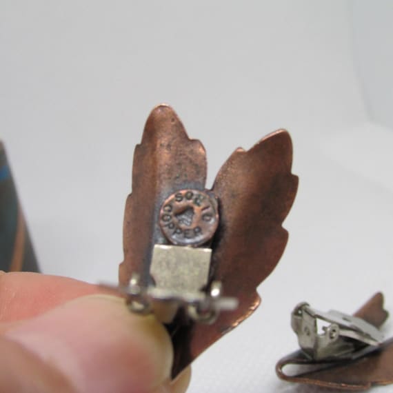 Vintage Boho  Rustic Look Solid Copper Cuff Brace… - image 6