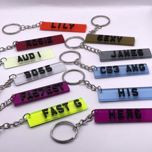 Personalised 4D Number Plate Keyring | Custom 4D Number Plate Keychain