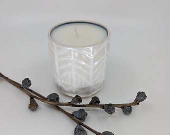 Spiked Egg Nog Scented Hand-Thrown Coconut Wax Candle