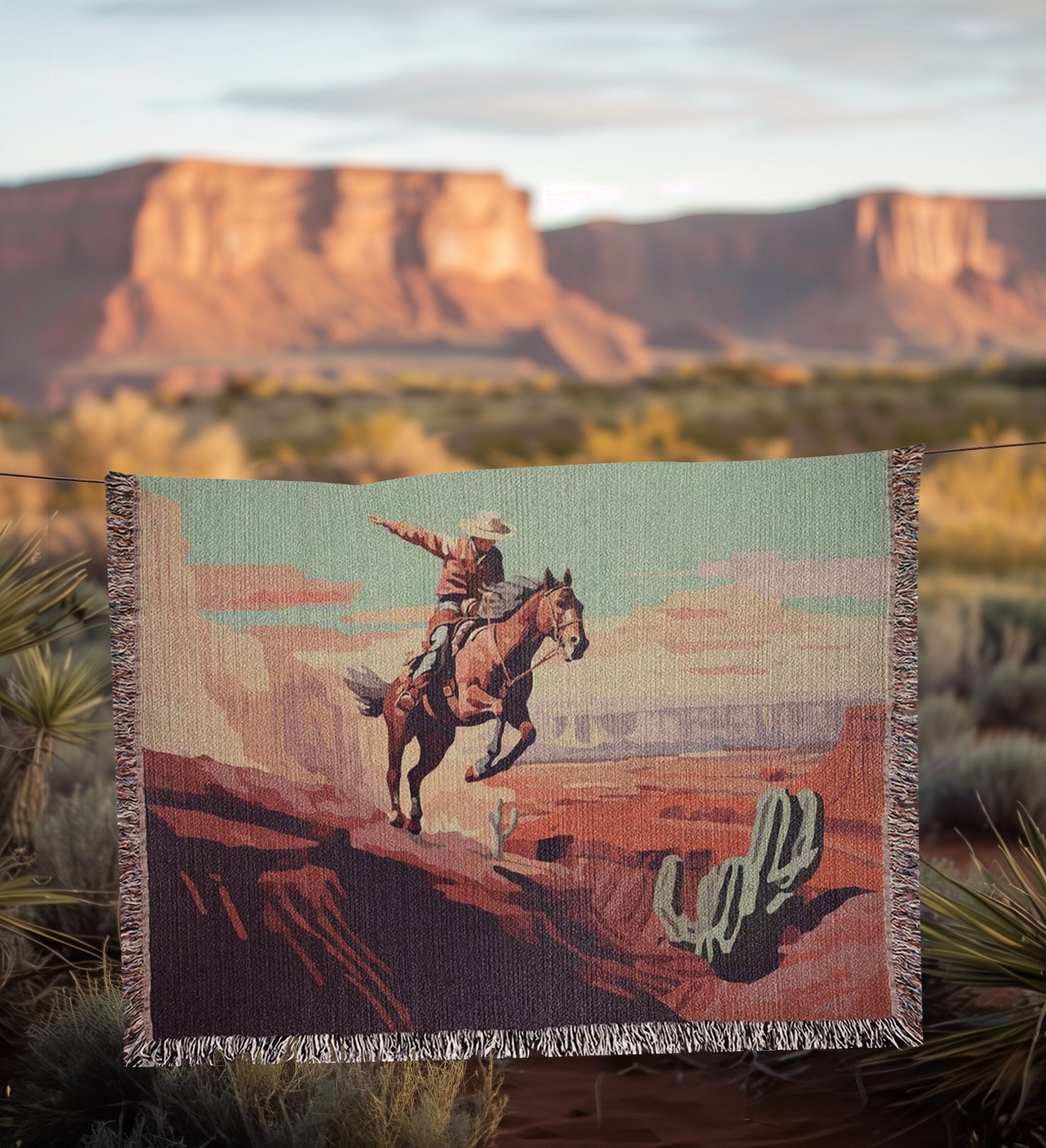 Western Tapestry Etsy