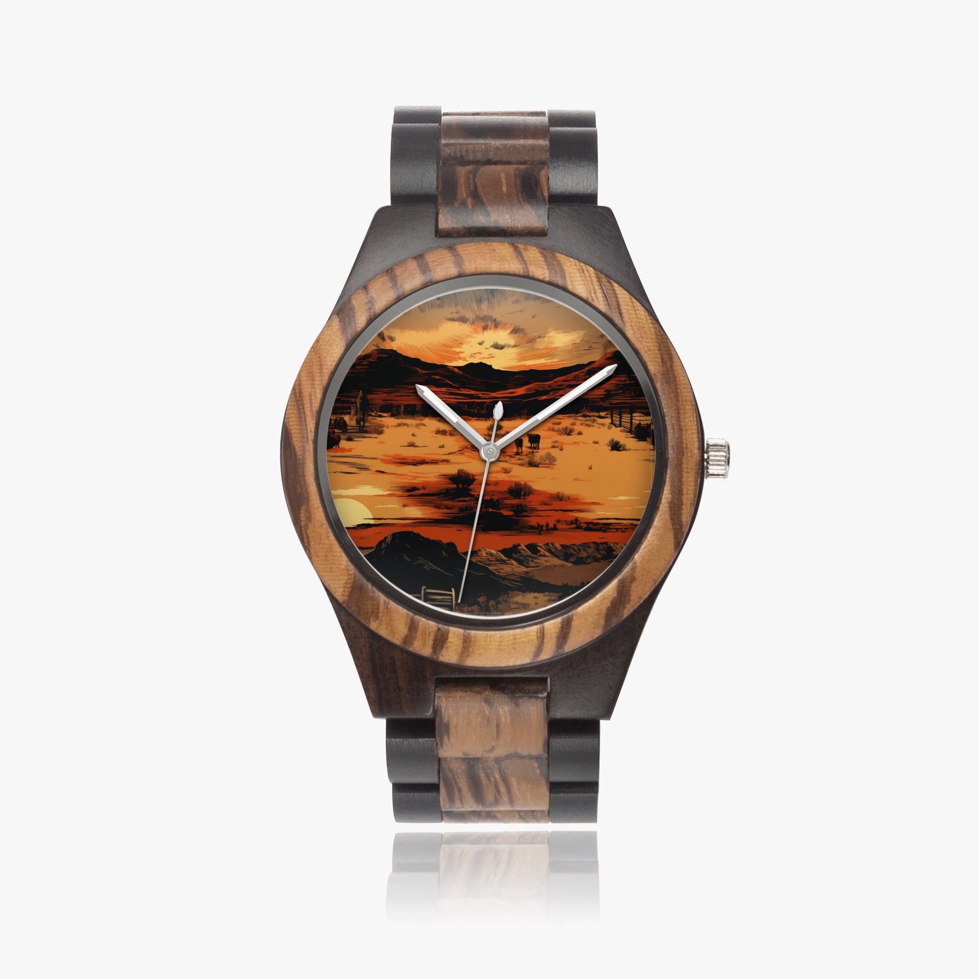 Discover Western Watch Indian Ebony Wooden Watch Gift