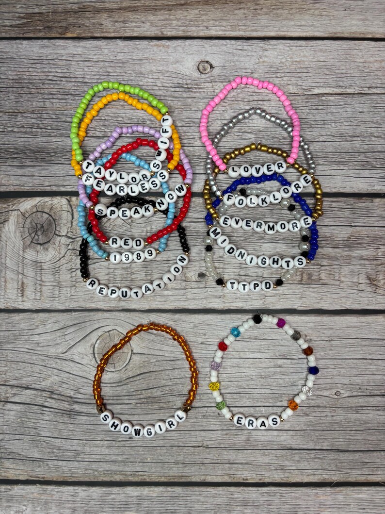 Taylor Swift Eras Friendship Bracelets - 13 pack with all albums and Eras bracelet image 3
