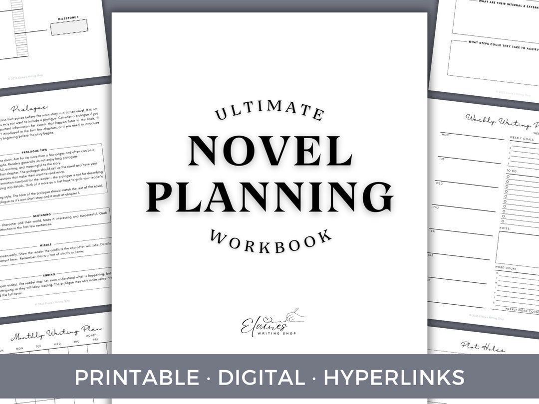 Novel Planning Workbook for Novel Plotting Digital Novel Planner for ...