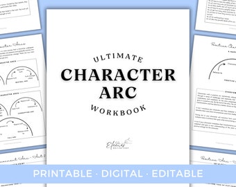 Character Arc Workbook Character Development Printable Worksheets Novel Writing Digital Character Profile Editable Novel Planner Workbook