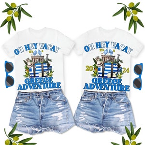 Family Vacation T-Shirt, Greece Vacation Trip 2024, Greece Cruise Tee, Matching Vacation Shirt, Vacay Crew Tee, Friend Trip Tee,Vacation Gif