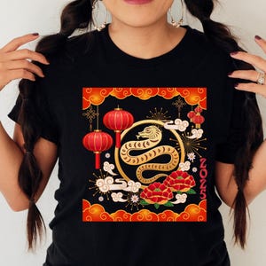 2025 Chinese New Year Snake T-Shirt,Year of the Snake 2025 Shirt,Lunar New Year Clothing,Chinese New Year Tee 2025,Dragon New Year Sweatshir