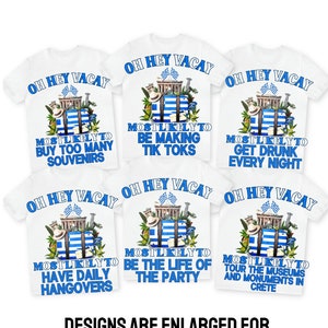 Family Vacation T-Shirt, Greece Vacation Trip 2024, Greece Cruise Tee, Matching Vacation Shirt, Vacay Crew Tee, Friend Trip Tee,Vacation Gif