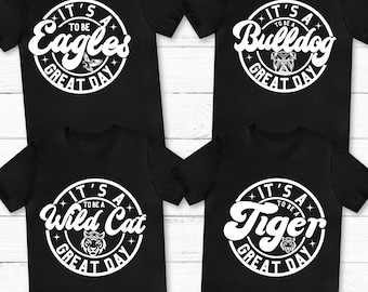 School Mascot T-Shirt, Custom Mascot School Tees, School Spirit Shirt, Team Name Shirts, Personalized School Team Name Shirts, Teacher Shirt