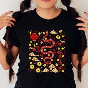 2025 Chinese New Year Snake T-Shirt,Year of the Snake 2025 Shirt,Lunar New Year Clothing,Chinese New Year Tee 2025,Dragon New Year Sweatshir