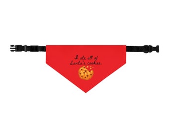 I Ate Santa's Cookies Pet Bandana Collar Triple H Bassets