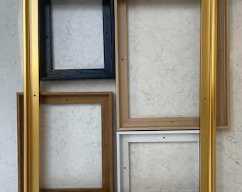 Bright Gold Floater Frame: Canvas Art Shadow Box (Up to 2.1cm)