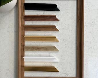 Wooden Effect Floater Frame: Black, White, Gold, Walnut, Oak