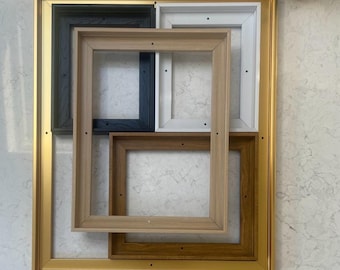 Light Wood Floater Frame: Canvas Art, Shadow Box (Up to 2.3cm Thick)