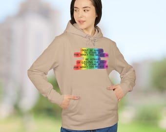 Sudadera con capucha "Defiende tus derechos" / Frase de protesta, diseño de libertad de expresión / 100% orgánico