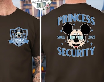 Comfort Colors Retro Disneyland Dad Shirt, Two Sided Mickey Mouse Disneyland Princess Security Shirt, Fathers Day Shirt,Mickey Mouse Dad Tee