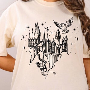 Allnwick Magical Castle, Magic Lover T-Shirt, Wizard Castle Shirt, H0gwarts, Magical T-shirts, Birthday Gift, Christmas Gifts