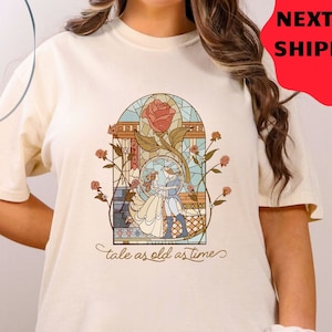 Disney Tale as Old as Time Girl T-Shirt, Disney Belle Comfort Shirt, Beauty And The Beast, Beauty Belle Comofrt Shirt, Disney Princess Shirt