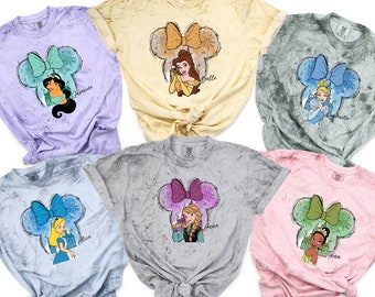 Comfort Colors® Disney Princess Trip 2025 Shirt, Family Vacation T-shirt, Disney Comfort Colors® Aurora Shirt, Princess Cinderella Tee