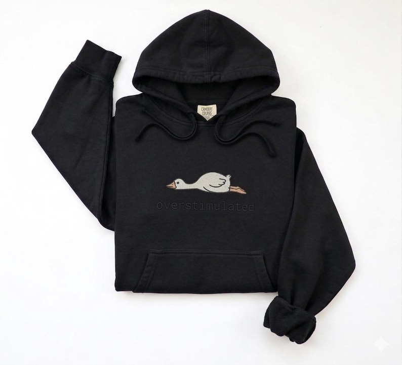 Embroidered Silly Goose Shirt Comfort Colors Overstimulated Shirt Meme Shirt Just A Silly Goose Shirt Funny overstimulated frog, overstimulated goose, overstimulated shirt, silly goose shirt, funny humor shirt, sarcasm shirt, funny goose shirt, got too silly shirt, funny goose gift, embroidered goose, silly goose meme, funny meme shirt, silly goose crewneck