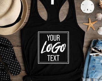 Custom Womens Tank for Summer, Custom Logo Tank Top, Custom Text Tank Gift for Her, Personalized Photo Tank, Beach Tank for Fitness