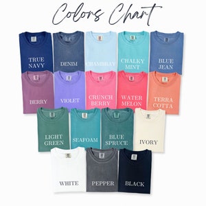 Custom Comfort Colors® T-shirt, Back and Front Printed Just Married T