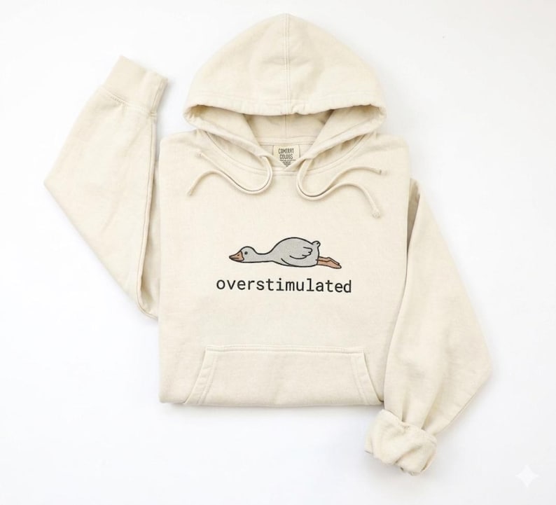 Embroidered Silly Goose Shirt Comfort Colors Overstimulated Shirt Meme Shirt Just A Silly Goose Shirt Funny overstimulated frog, overstimulated goose, overstimulated shirt, silly goose shirt, funny humor shirt, sarcasm shirt, funny goose shirt, got too silly shirt, funny goose gift, embroidered goose, silly goose meme, funny meme shirt, silly goose crewneck